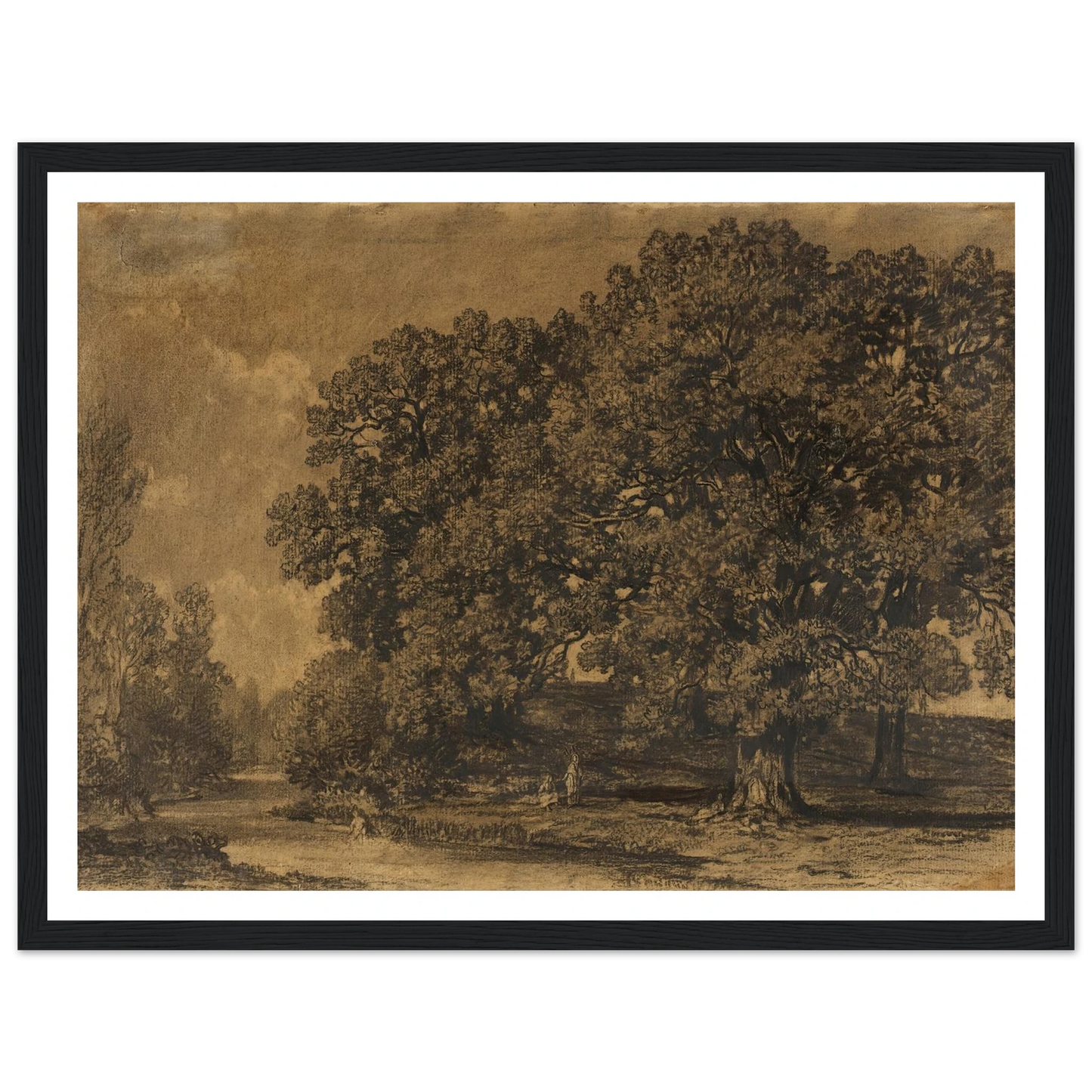 Landscape (1836 - 1892) Art Print | Alexander Helwig Wyant - Framed Poster - 30x40 cm / 12x16″ - Black frame