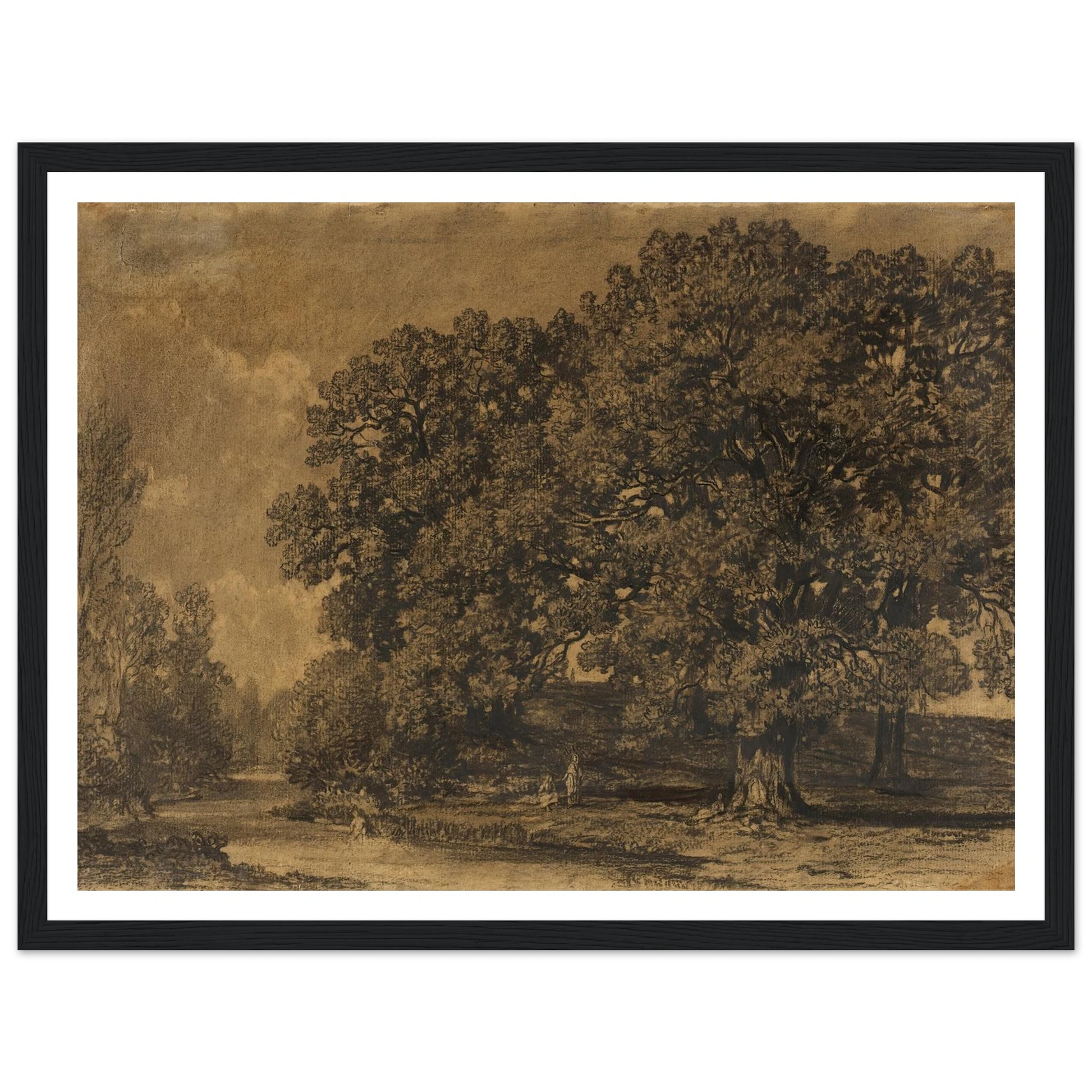 Landscape (1836 - 1892) Art Print | Alexander Helwig Wyant - Framed Poster - 30x40 cm / 12x16″ - Black frame