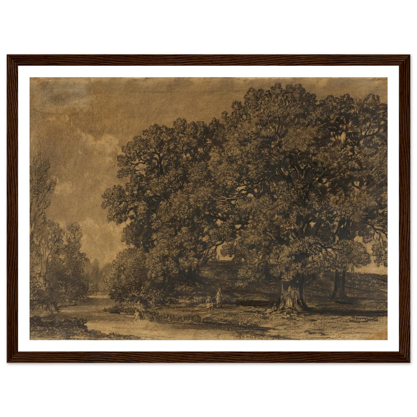 Landscape (1836 - 1892) Art Print | Alexander Helwig Wyant - Framed Poster - 30x40 cm / 12x16″ - Black frame
