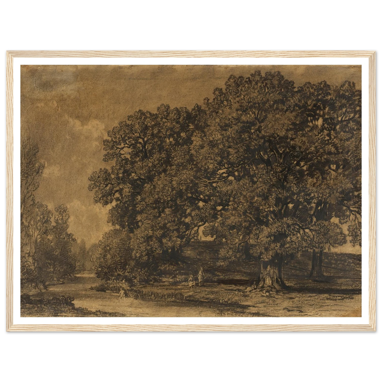 Landscape (1836 - 1892) Art Print | Alexander Helwig Wyant - Framed Poster - 30x40 cm / 12x16″ - Black frame