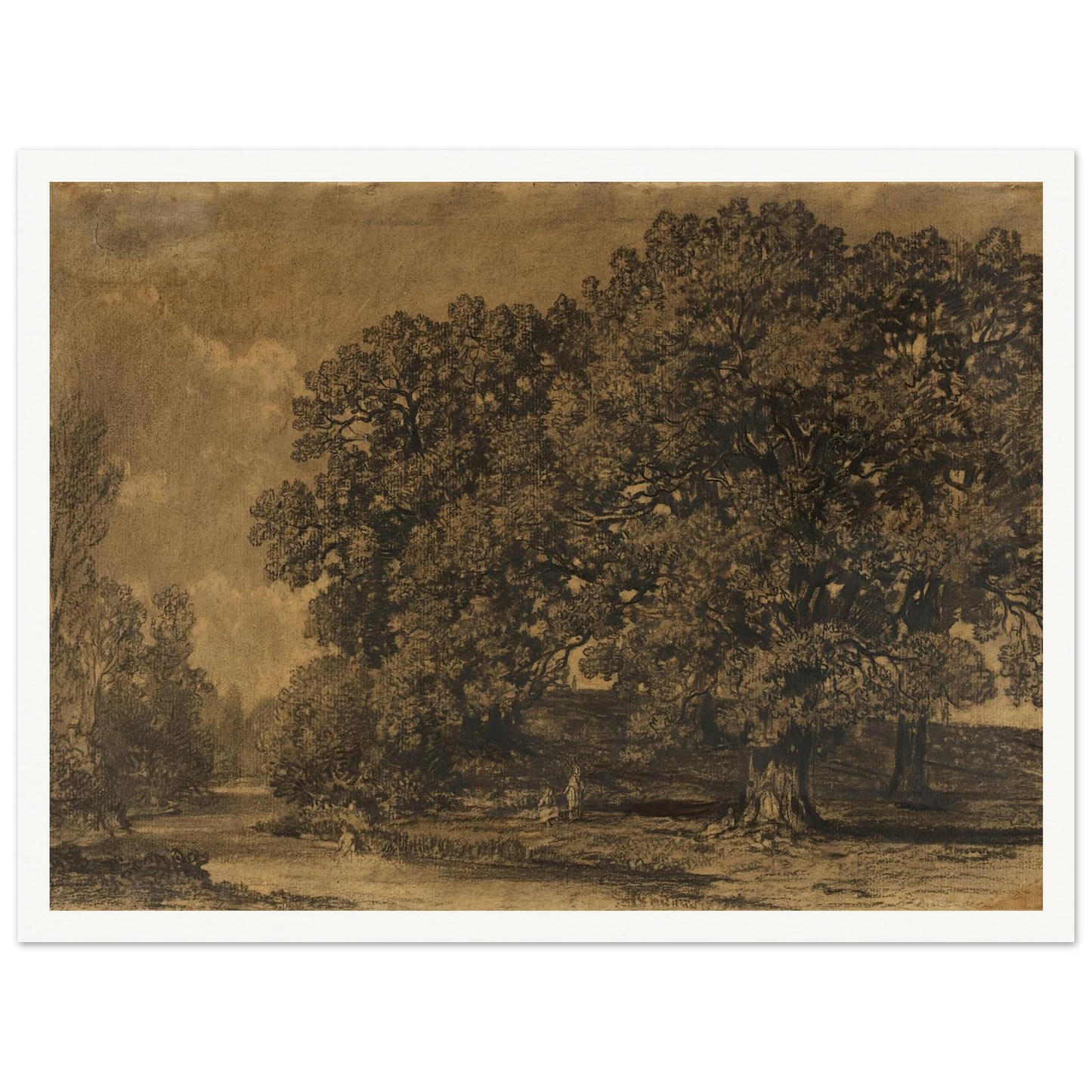 Landscape (1836 - 1892) Art Print | Alexander Helwig Wyant - Framed Poster - 30x40 cm / 12x16″ - Black frame