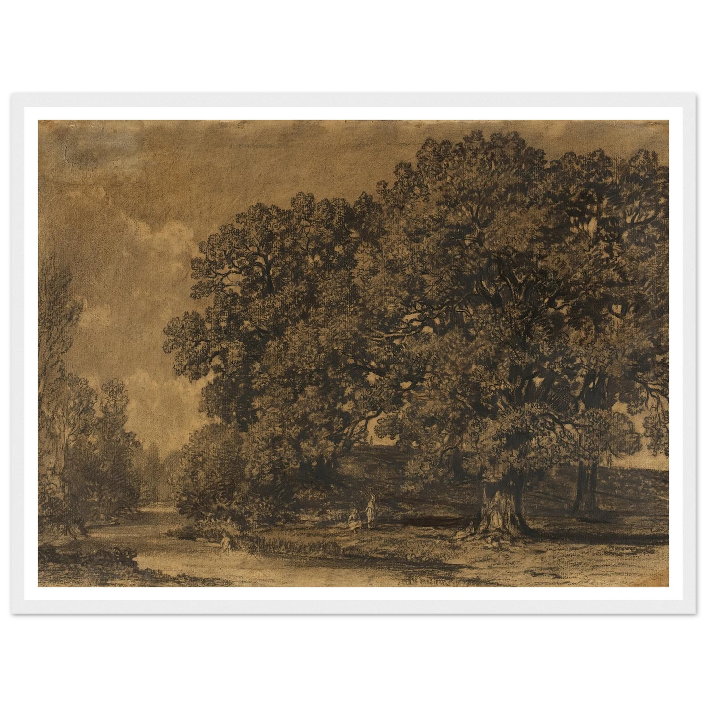 Landscape (1836 - 1892) Art Print | Alexander Helwig Wyant - Framed Poster - 30x40 cm / 12x16″ - Black frame