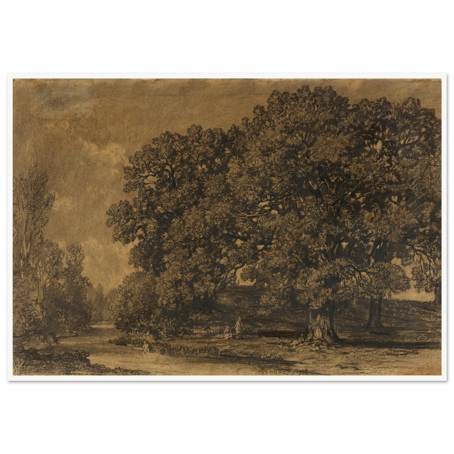 Landscape (1836 - 1892) Art Print | Alexander Helwig Wyant - Framed Poster - 30x40 cm / 12x16″ - Black frame