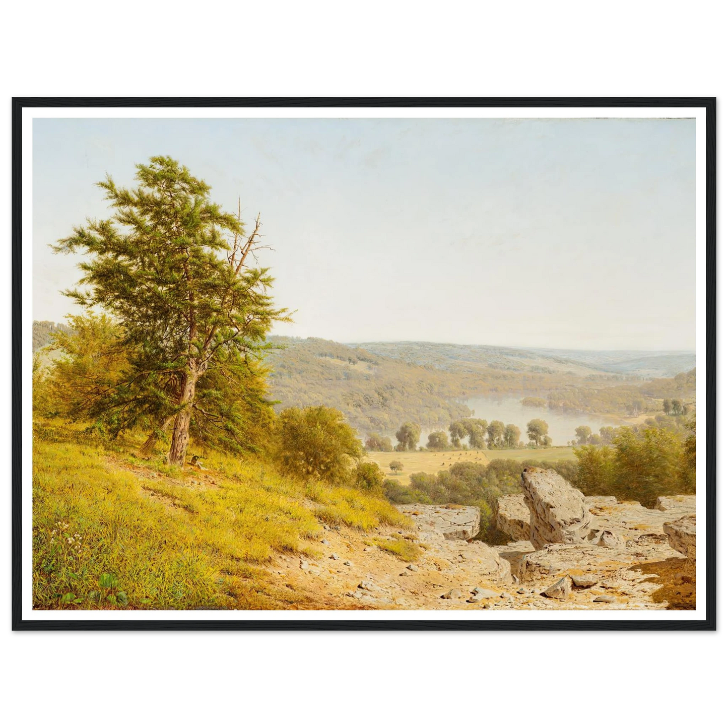 Landscape (1865) Art Print | Alexander Helwig Wyant - Framed Poster - 30x40 cm / 12x16″ - Black frame