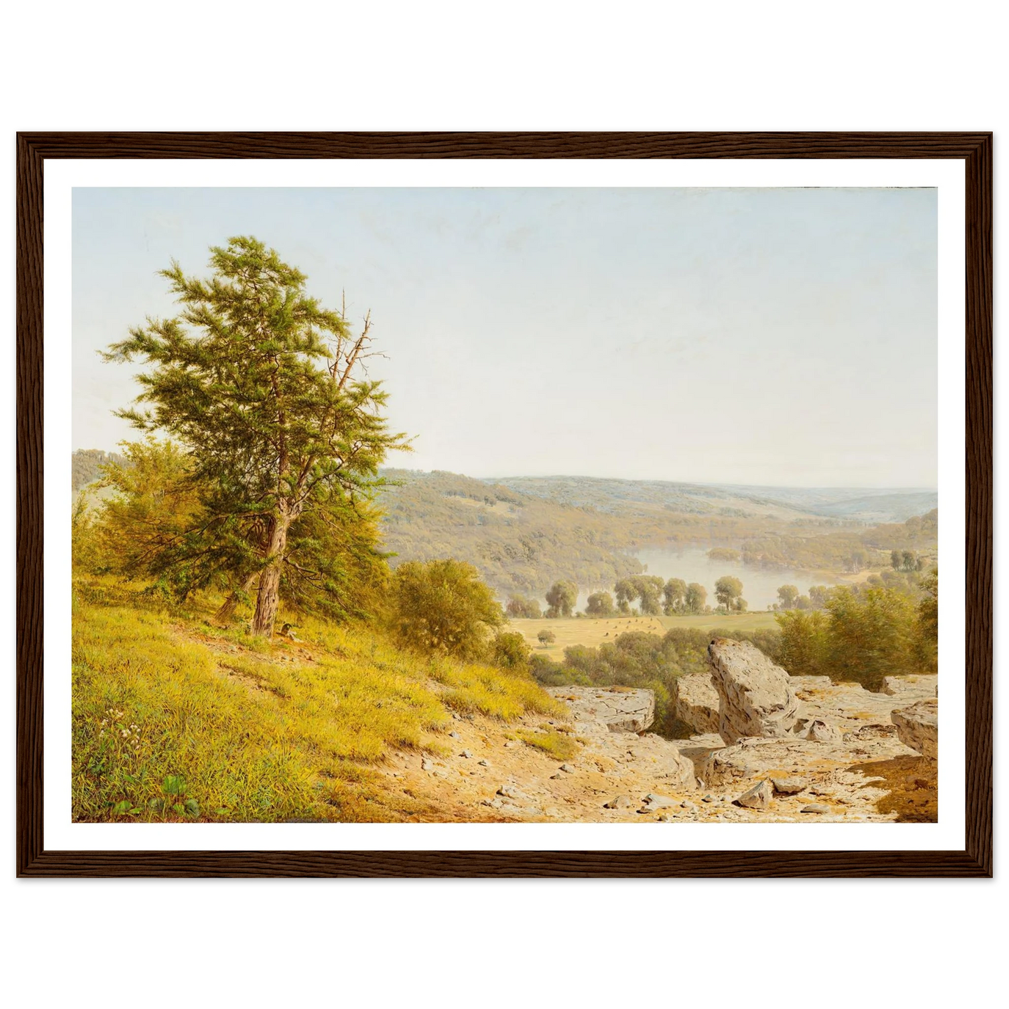 Landscape (1865) Art Print | Alexander Helwig Wyant - Framed Poster - 30x40 cm / 12x16″ - Black frame