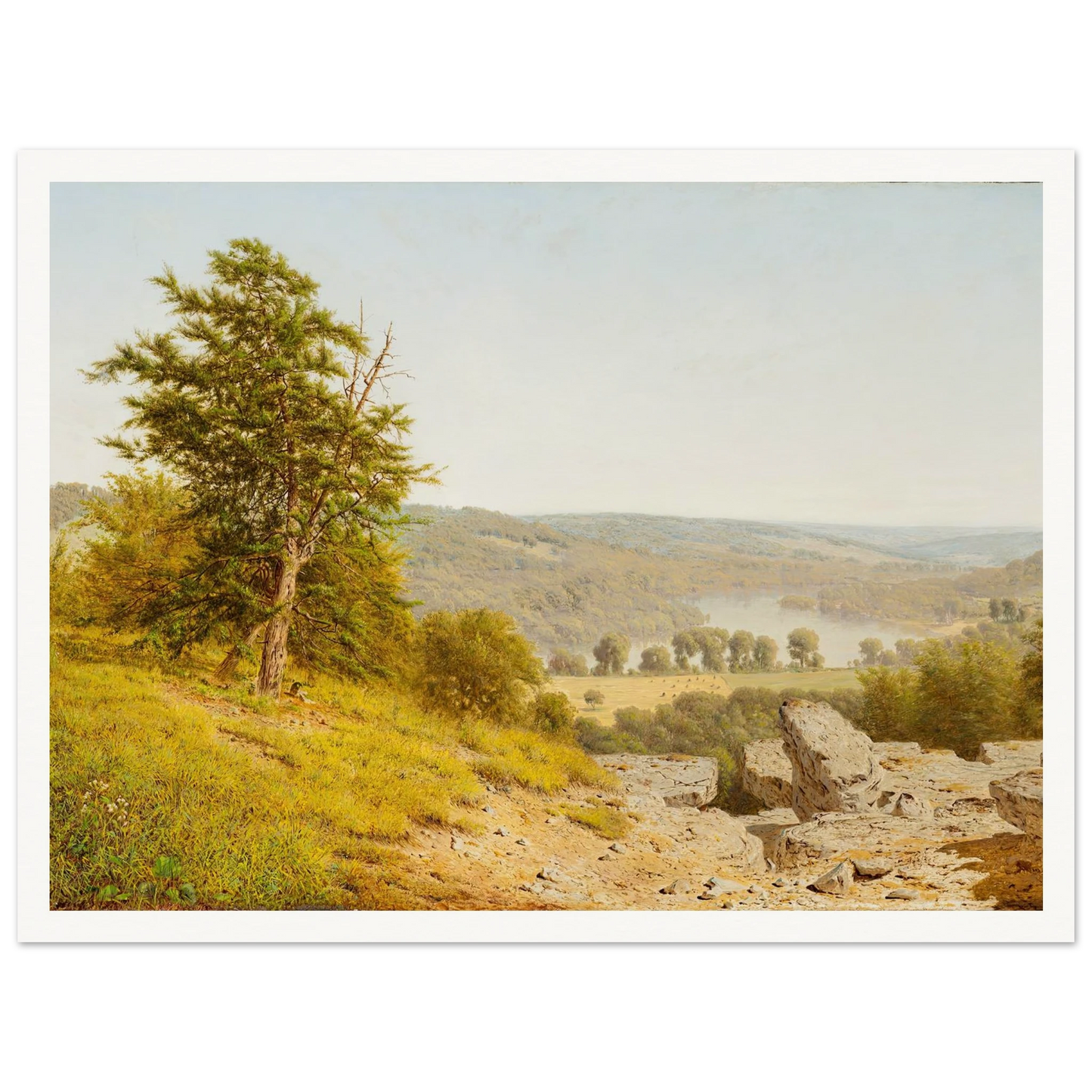 Landscape (1865) Art Print | Alexander Helwig Wyant - Framed Poster - 30x40 cm / 12x16″ - Black frame
