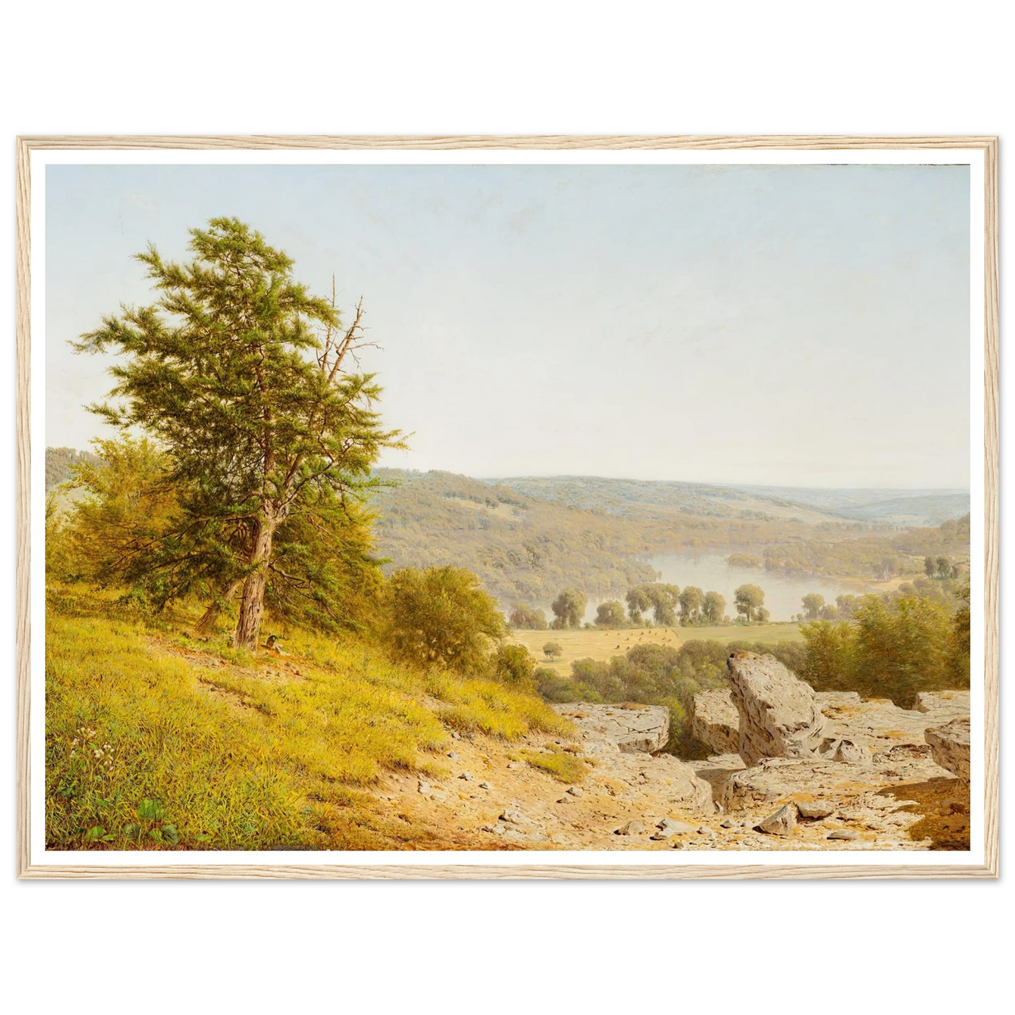 Landscape (1865) Art Print | Alexander Helwig Wyant - Framed Poster - 30x40 cm / 12x16″ - Black frame