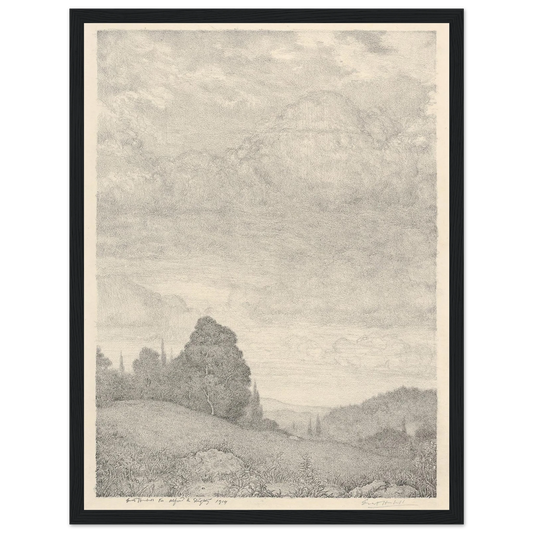 Landscape (1909) Art Print | Ernest Haskell - Framed Poster - 30x40 cm / 12x16″ - Black frame