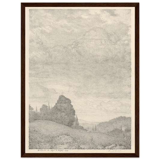 Landscape (1909) Art Print | Ernest Haskell - Framed Poster - 30x40 cm / 12x16″ - Black frame