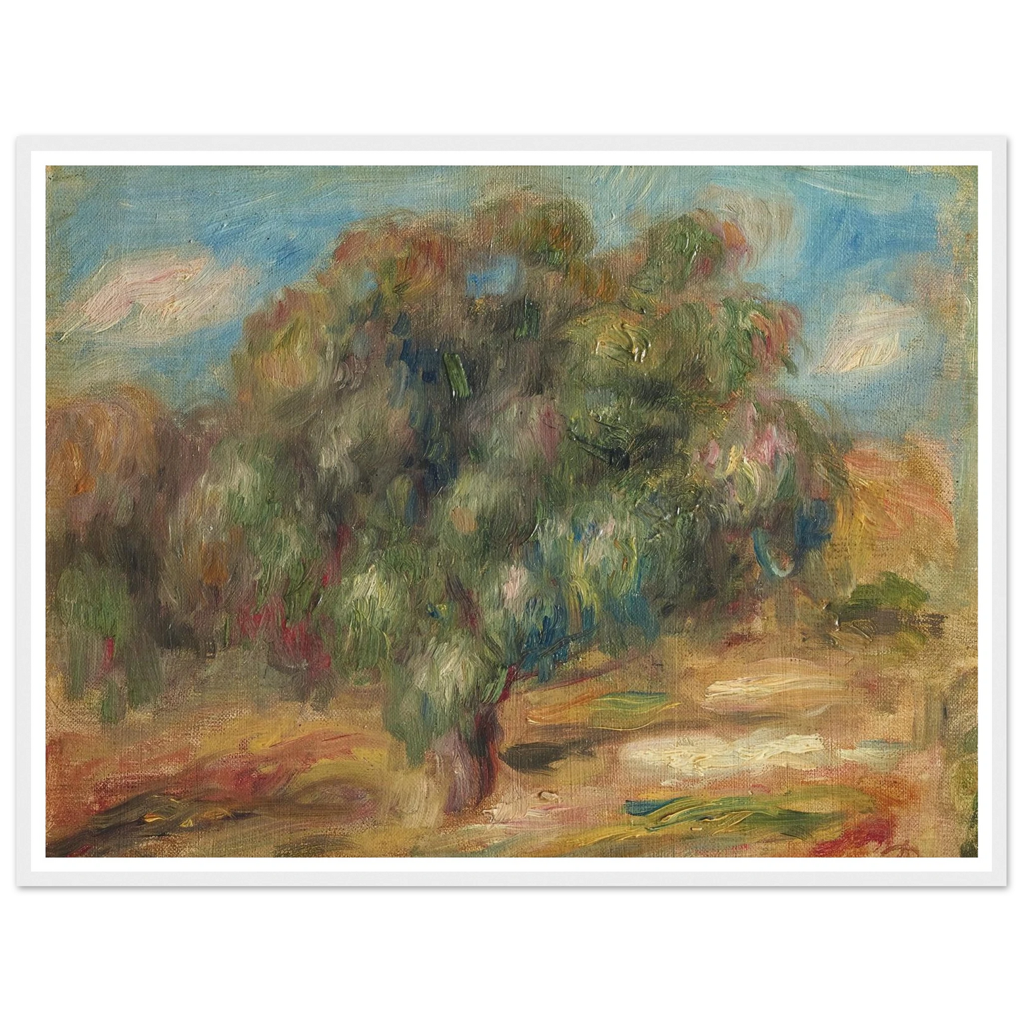 Landscape (1915) Art Print | Pierre Auguste Renoir - Framed Poster - 30x40 cm / 12x16″ - Black frame