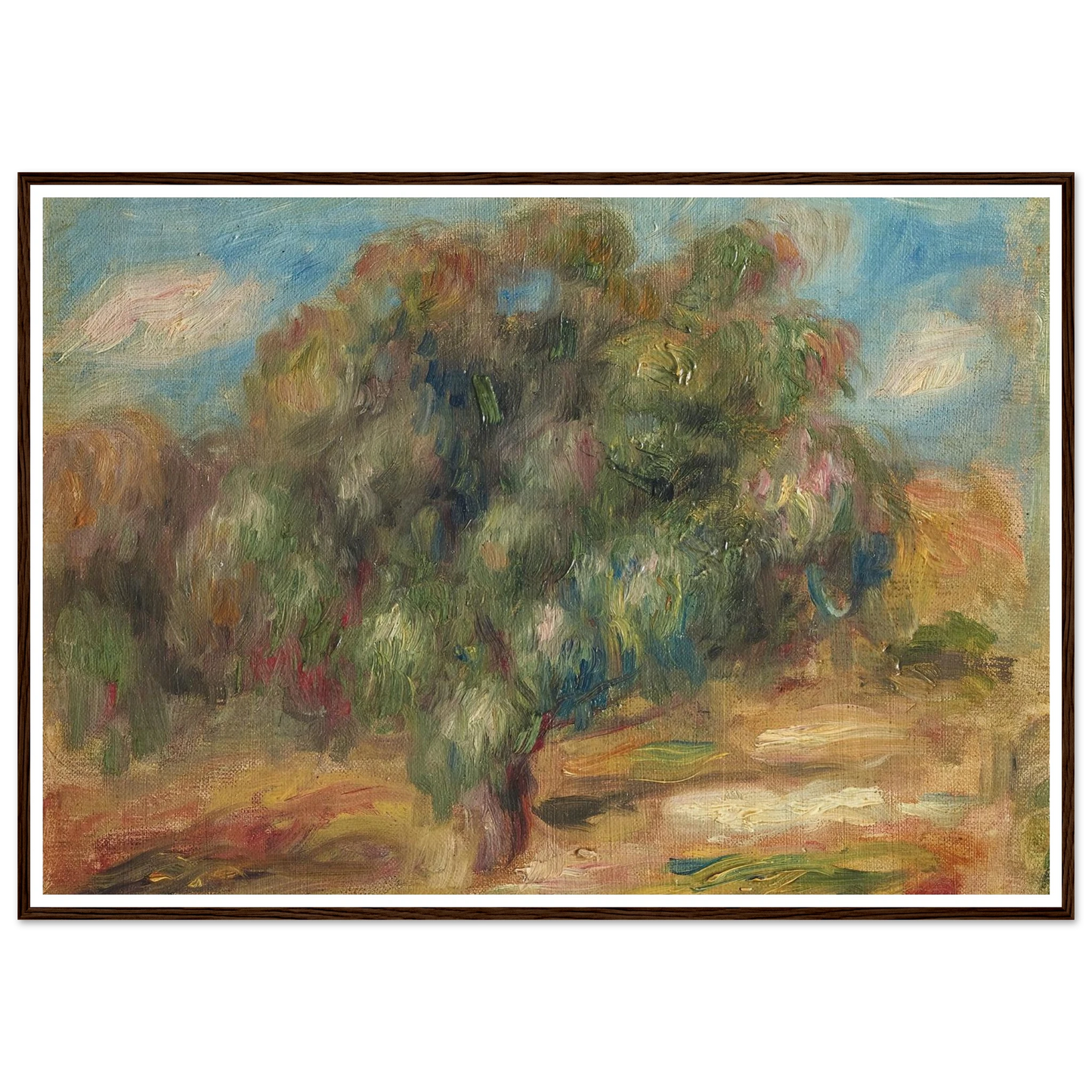 Landscape (1915) Art Print | Pierre Auguste Renoir - Framed Poster - 30x40 cm / 12x16″ - Black frame