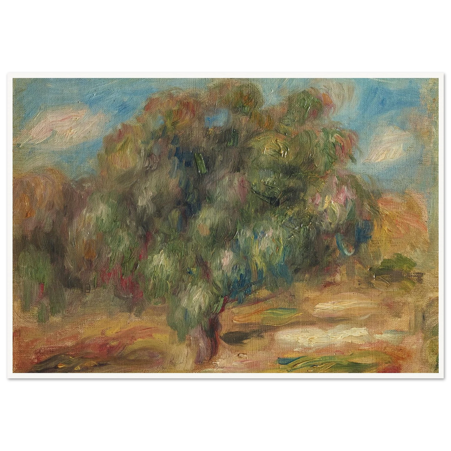 Landscape (1915) Art Print | Pierre Auguste Renoir - Framed Poster - 30x40 cm / 12x16″ - Black frame