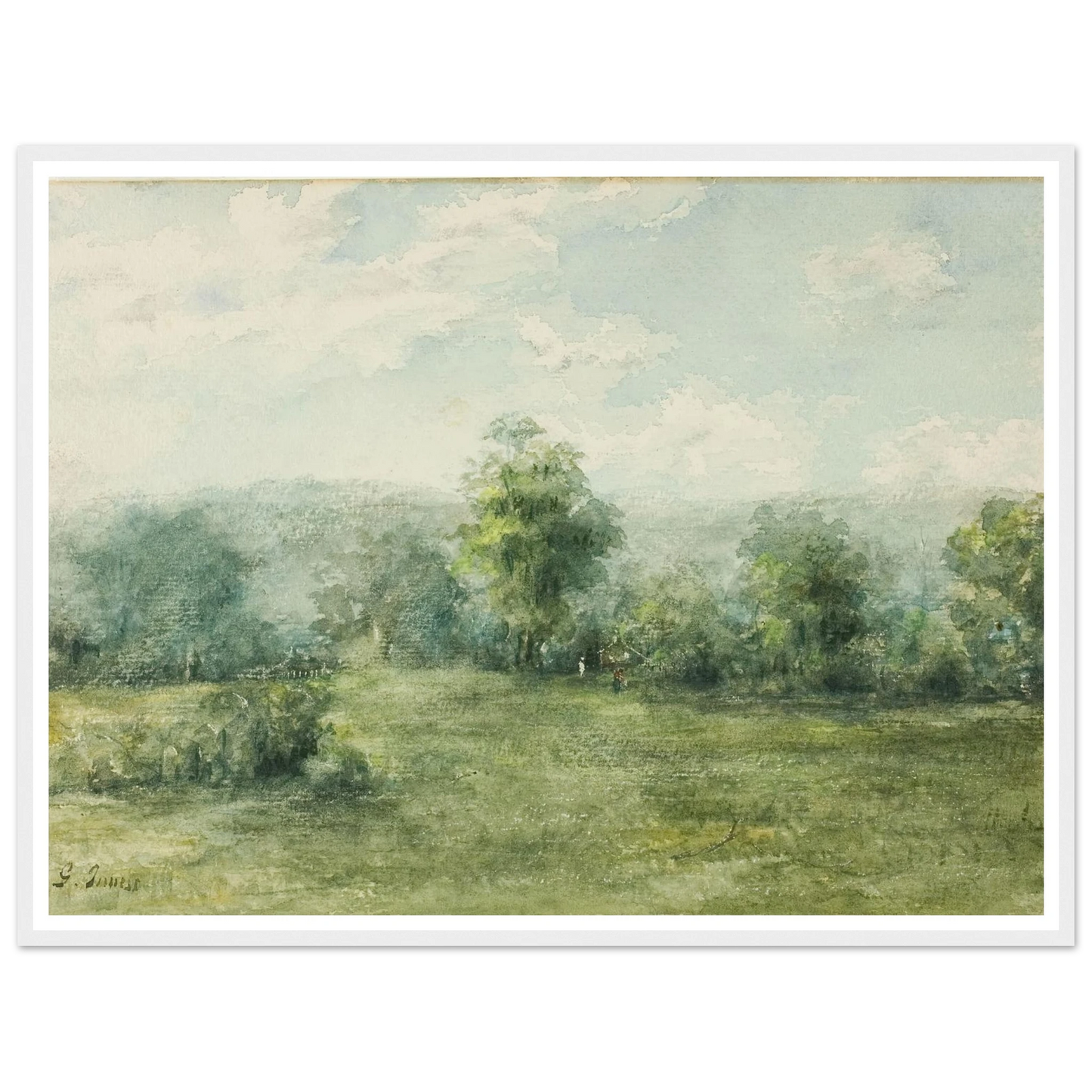 Landscape Art Print | George Inness - Framed Poster - 30x40 cm / 12x16″ - Black frame