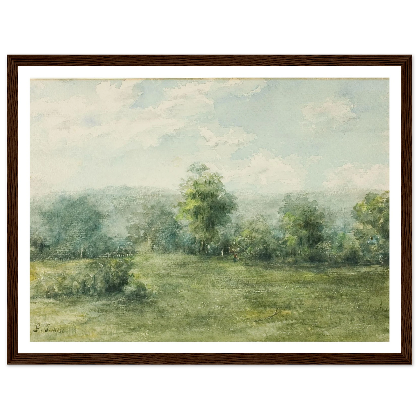 Landscape Art Print | George Inness - Framed Poster - 30x40 cm / 12x16″ - Black frame