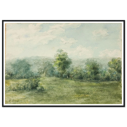 Landscape Art Print | George Inness - Framed Poster - 30x40 cm / 12x16″ - Black frame