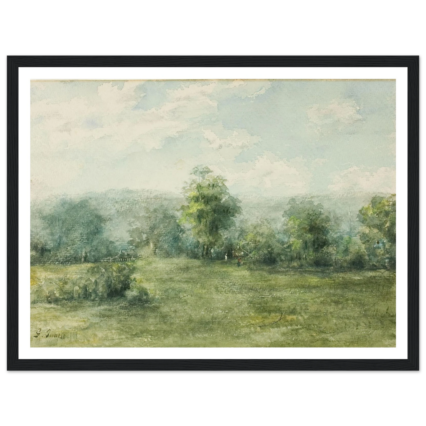 Landscape Art Print | George Inness - Framed Poster - 30x40 cm / 12x16″ - Black frame