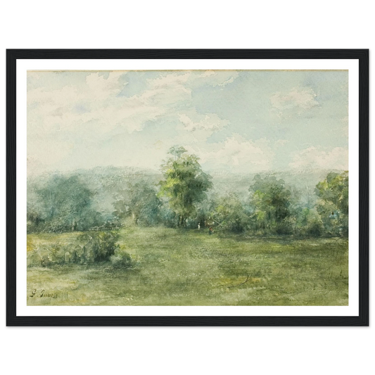 Landscape Art Print | George Inness - Framed Poster - 30x40 cm / 12x16″ - Black frame