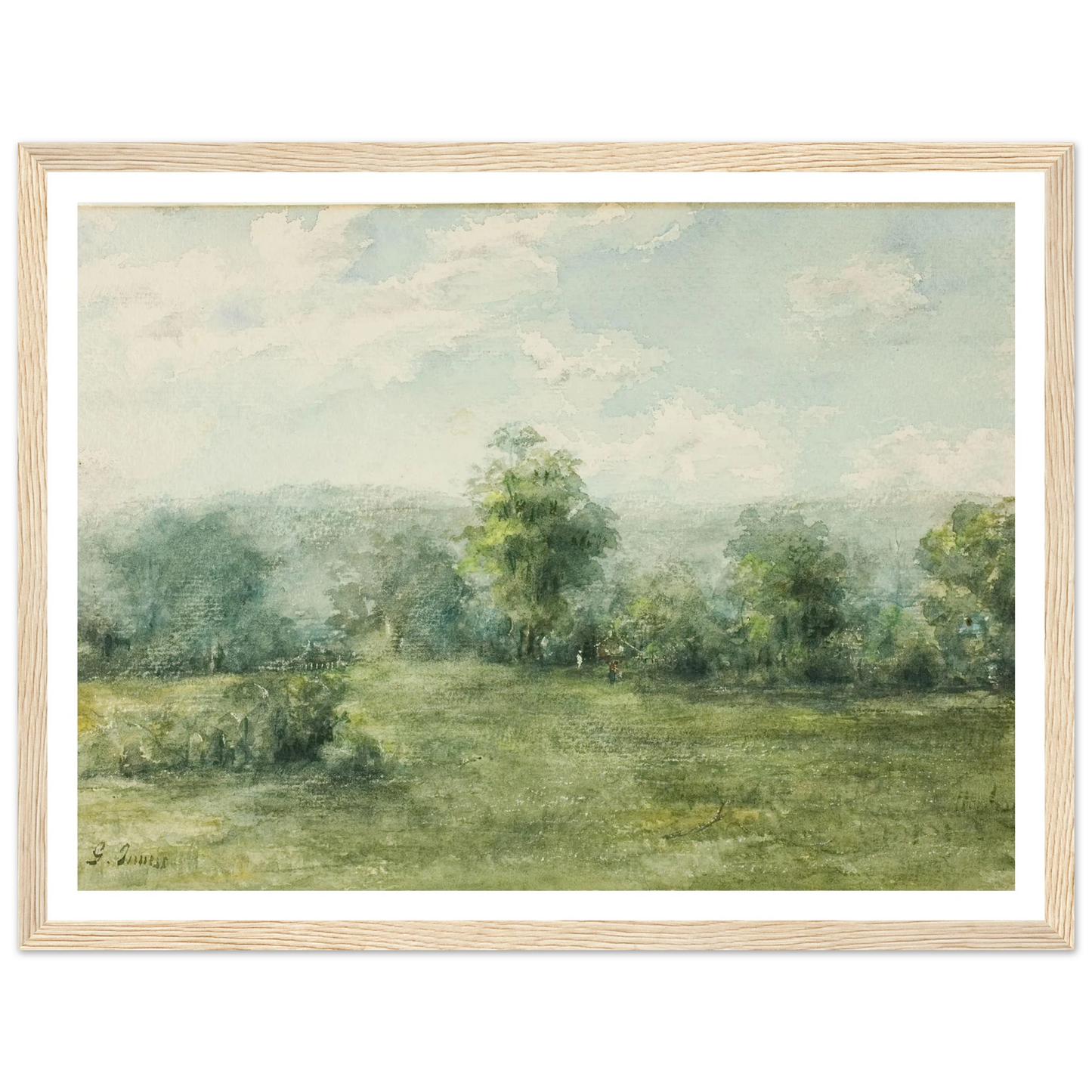 Landscape Art Print | George Inness - Framed Poster - 30x40 cm / 12x16″ - Black frame