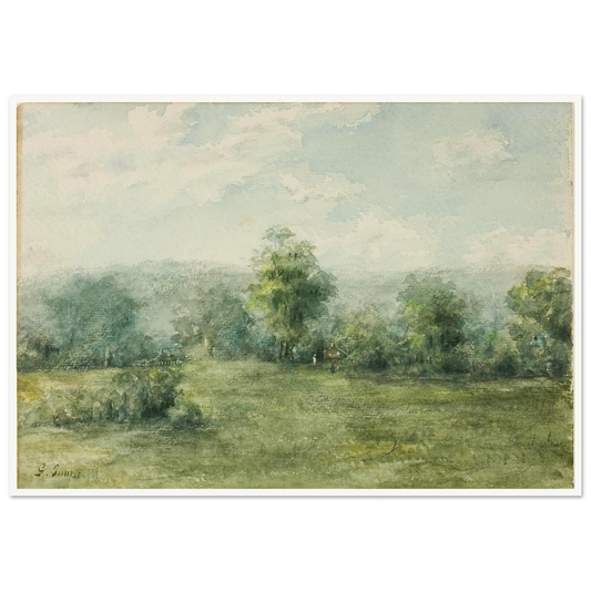 Landscape Art Print | George Inness - Framed Poster - 30x40 cm / 12x16″ - Black frame