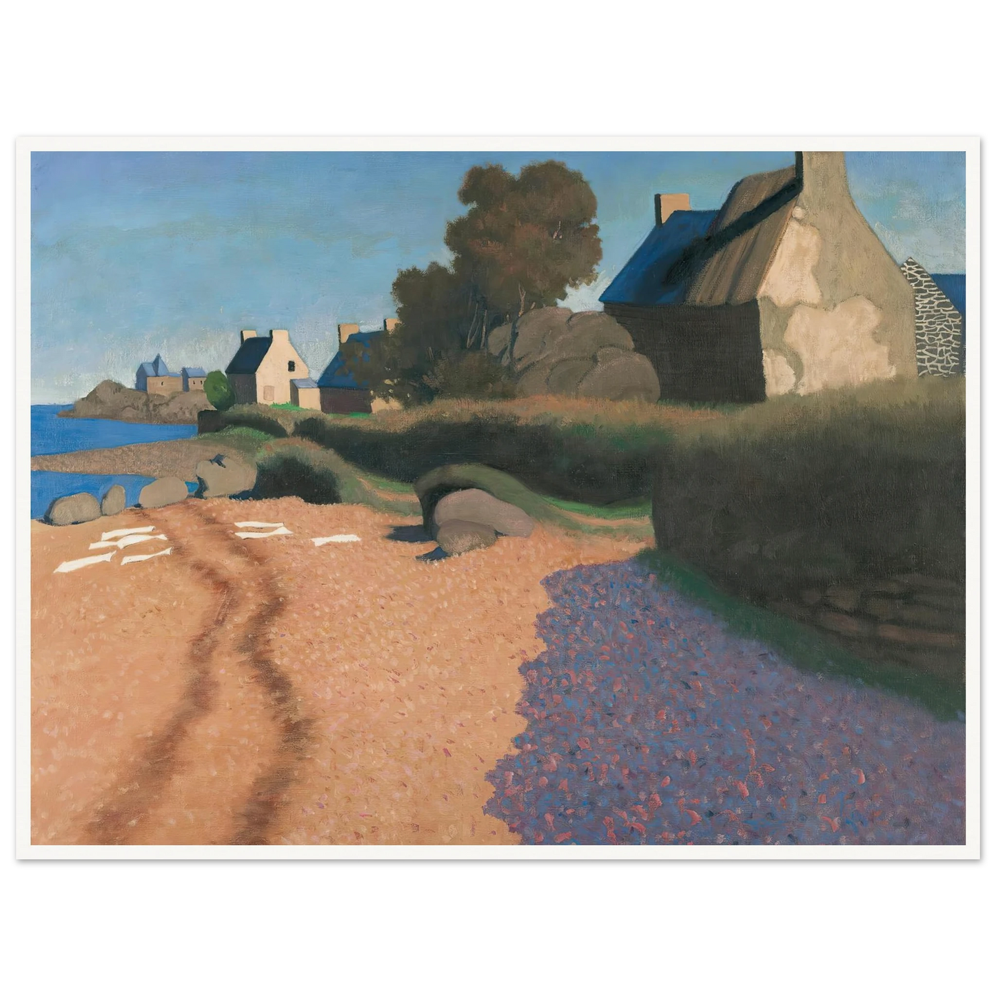 Landscape At Loguivy (1923) Art Print | Felix Vallotton - Framed Poster - 30x40 cm / 12x16″ - Black frame
