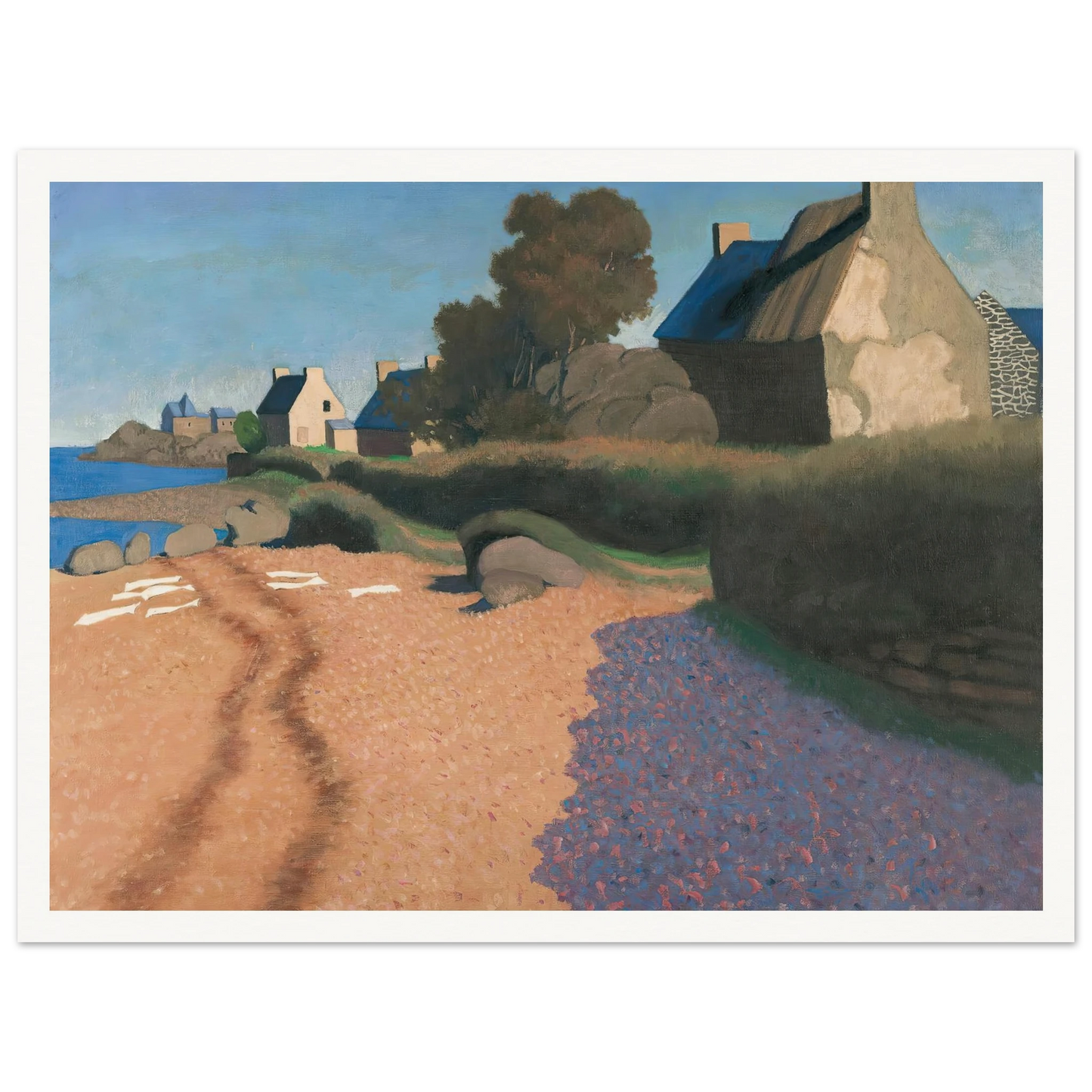 Landscape At Loguivy (1923) Art Print | Felix Vallotton - Framed Poster - 30x40 cm / 12x16″ - Black frame