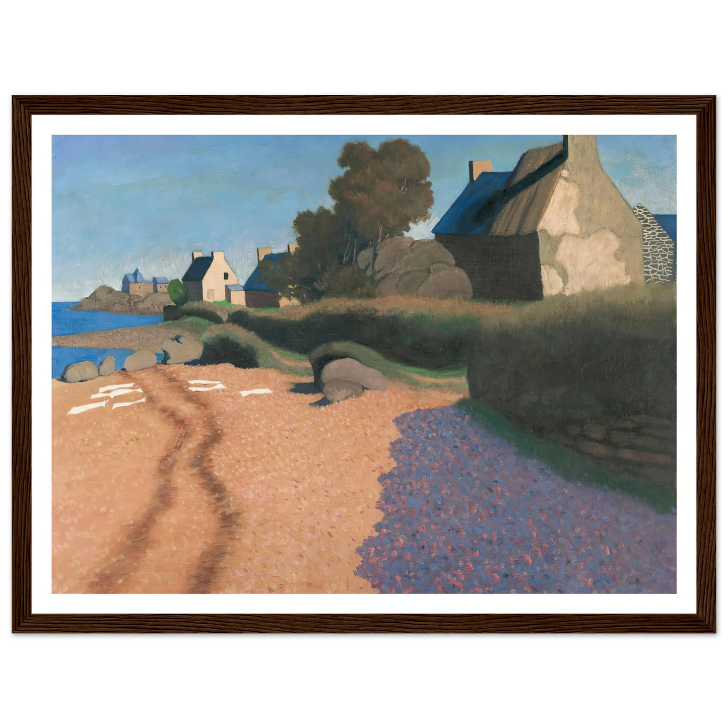 Landscape At Loguivy (1923) Art Print | Felix Vallotton - Framed Poster - 30x40 cm / 12x16″ - Black frame