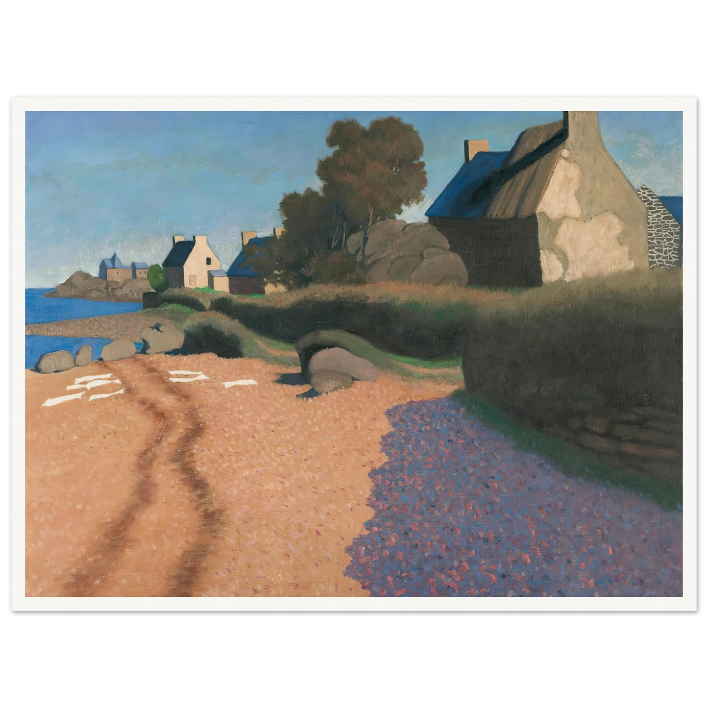 Landscape At Loguivy (1923) Art Print | Felix Vallotton - Framed Poster - 30x40 cm / 12x16″ - Black frame