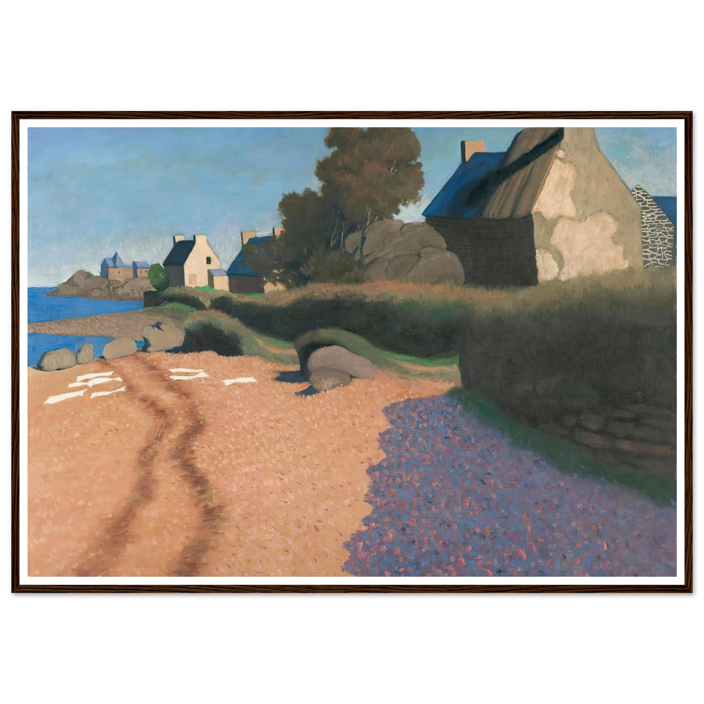 Landscape At Loguivy (1923) Art Print | Felix Vallotton - Framed Poster - 30x40 cm / 12x16″ - Black frame
