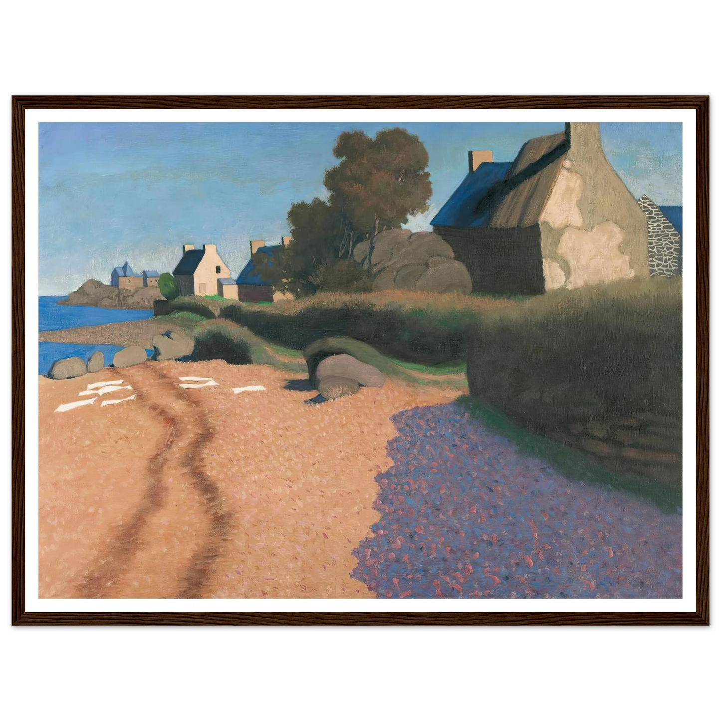 Landscape At Loguivy (1923) Art Print | Felix Vallotton - Framed Poster - 30x40 cm / 12x16″ - Black frame