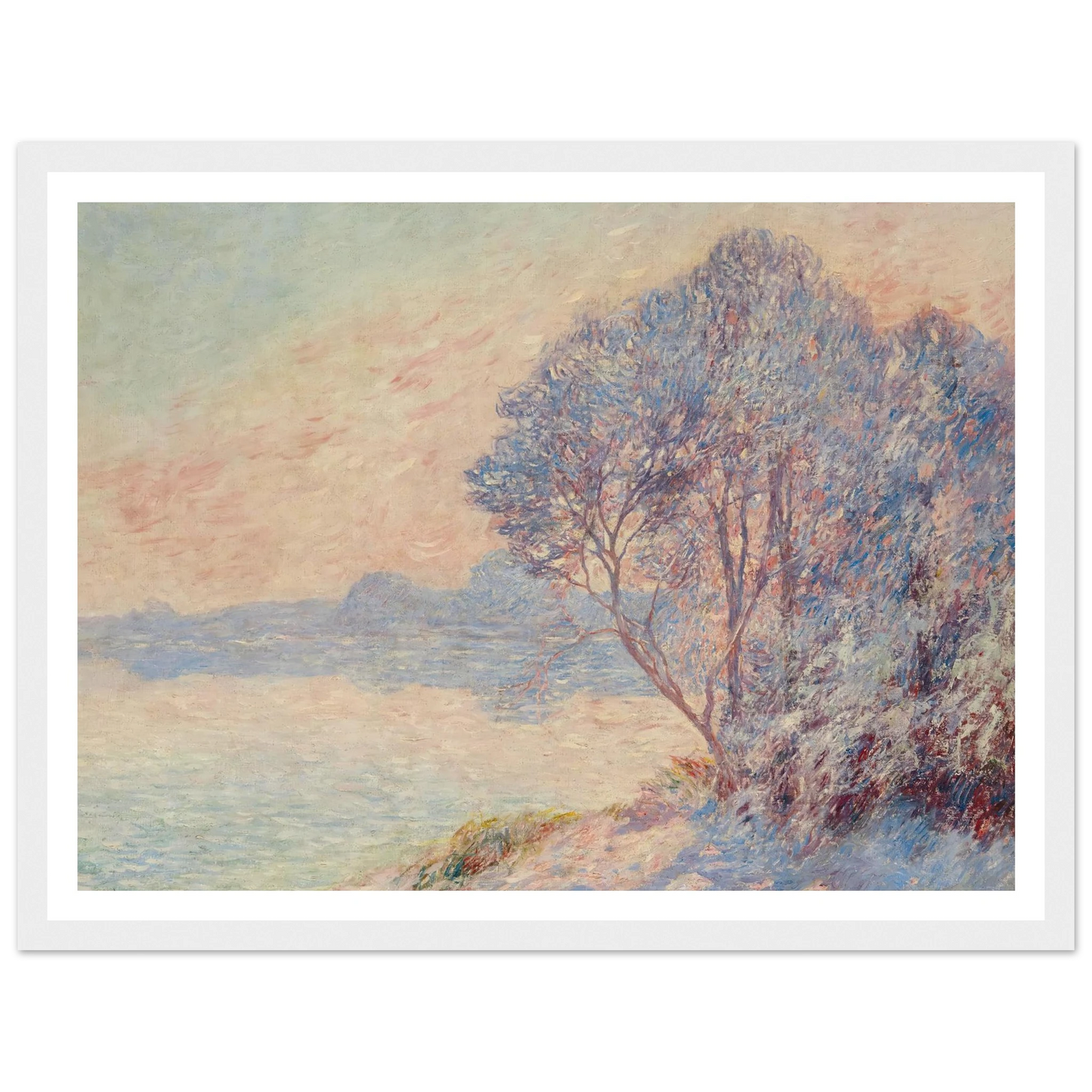Landscape at the Water's Edge, 1900 Art Print | Ferdinand du Puigaudeau - Framed Poster - 30x40 cm / 12x16″ - Black frame