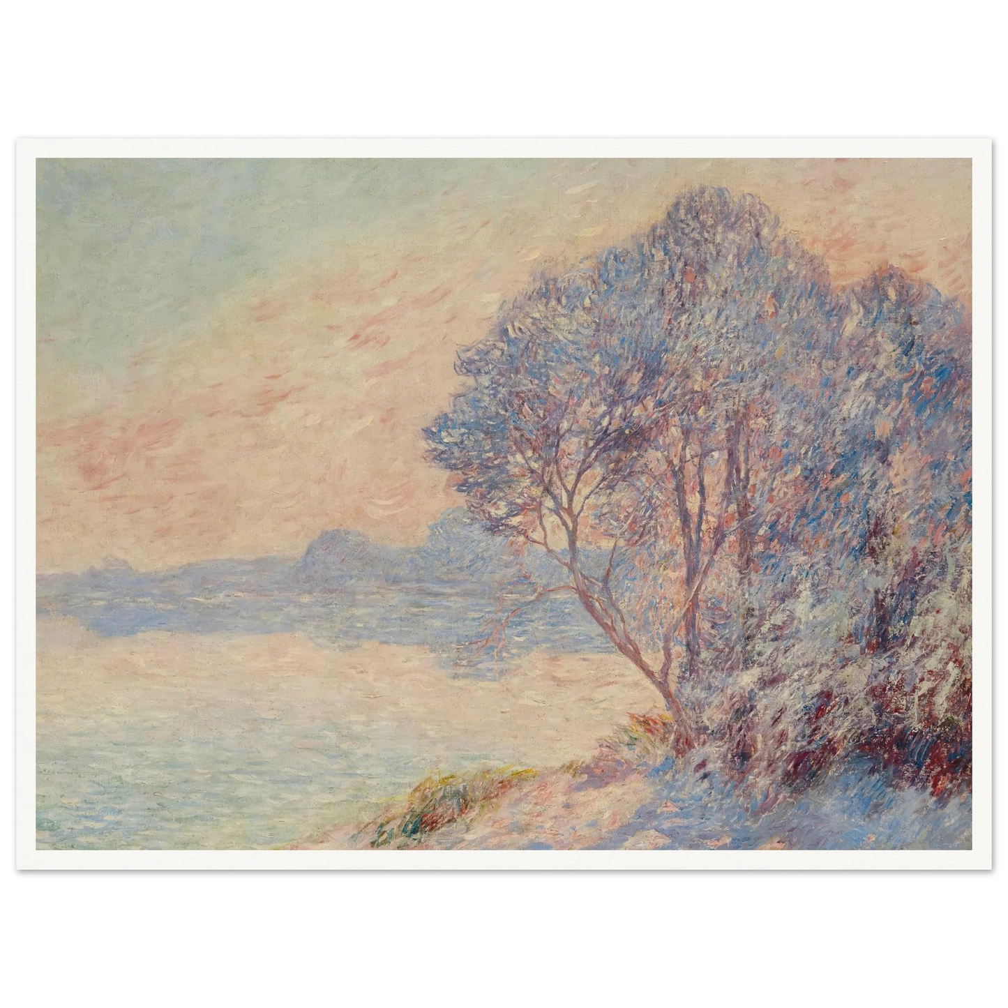 Landscape at the Water's Edge, 1900 Art Print | Ferdinand du Puigaudeau - Framed Poster - 30x40 cm / 12x16″ - Black frame