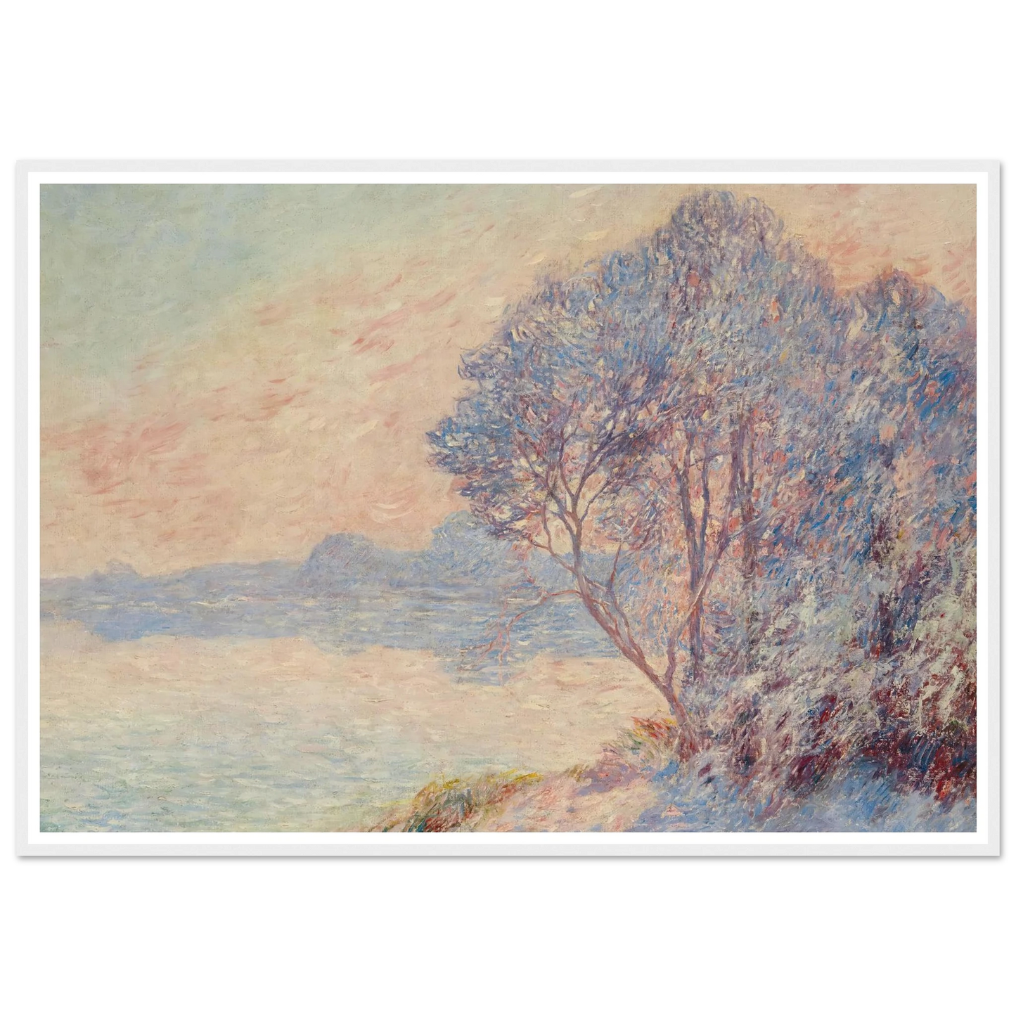 Landscape at the Water's Edge, 1900 Art Print | Ferdinand du Puigaudeau - Framed Poster - 30x40 cm / 12x16″ - Black frame