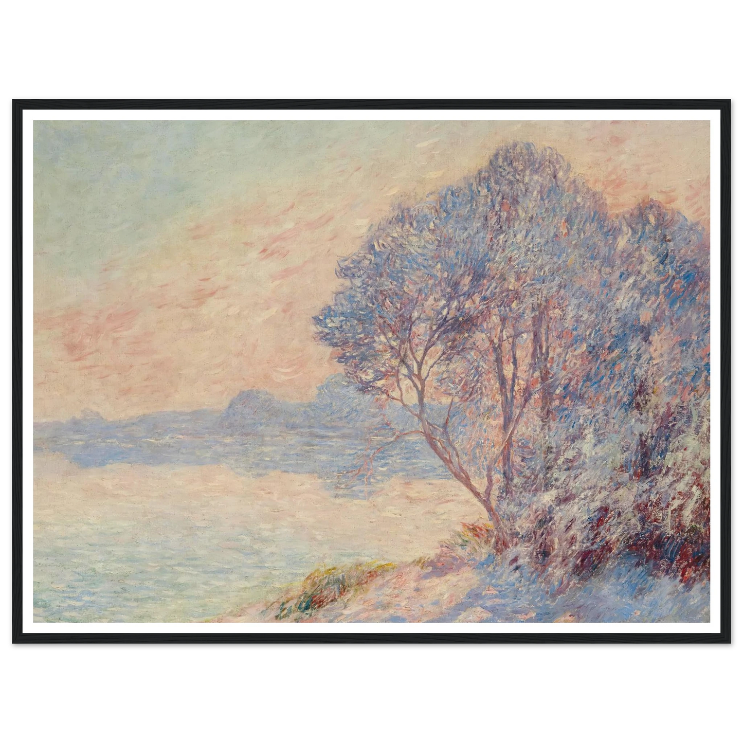 Landscape at the Water's Edge, 1900 Art Print | Ferdinand du Puigaudeau - Framed Poster - 30x40 cm / 12x16″ - Black frame