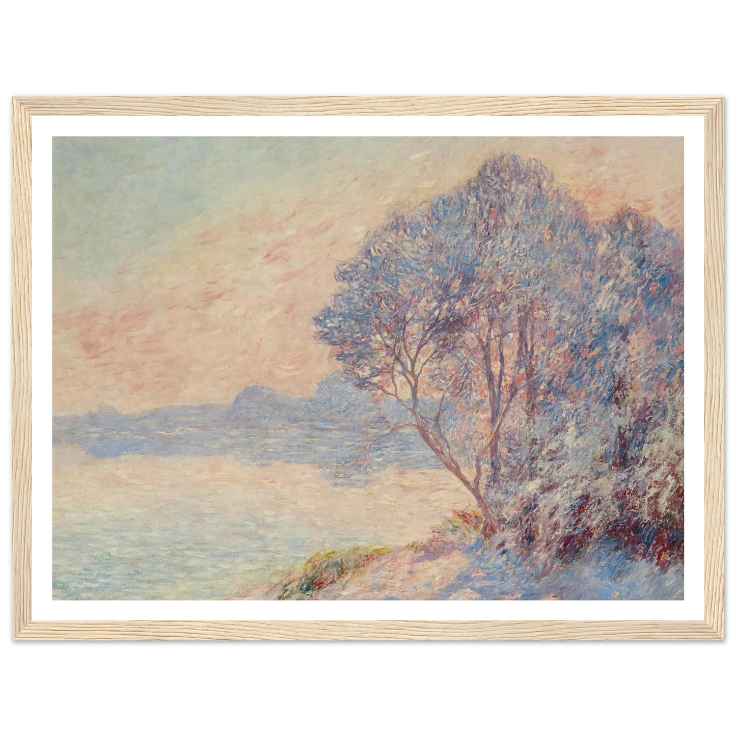 Landscape at the Water's Edge, 1900 Art Print | Ferdinand du Puigaudeau - Framed Poster - 30x40 cm / 12x16″ - Black frame