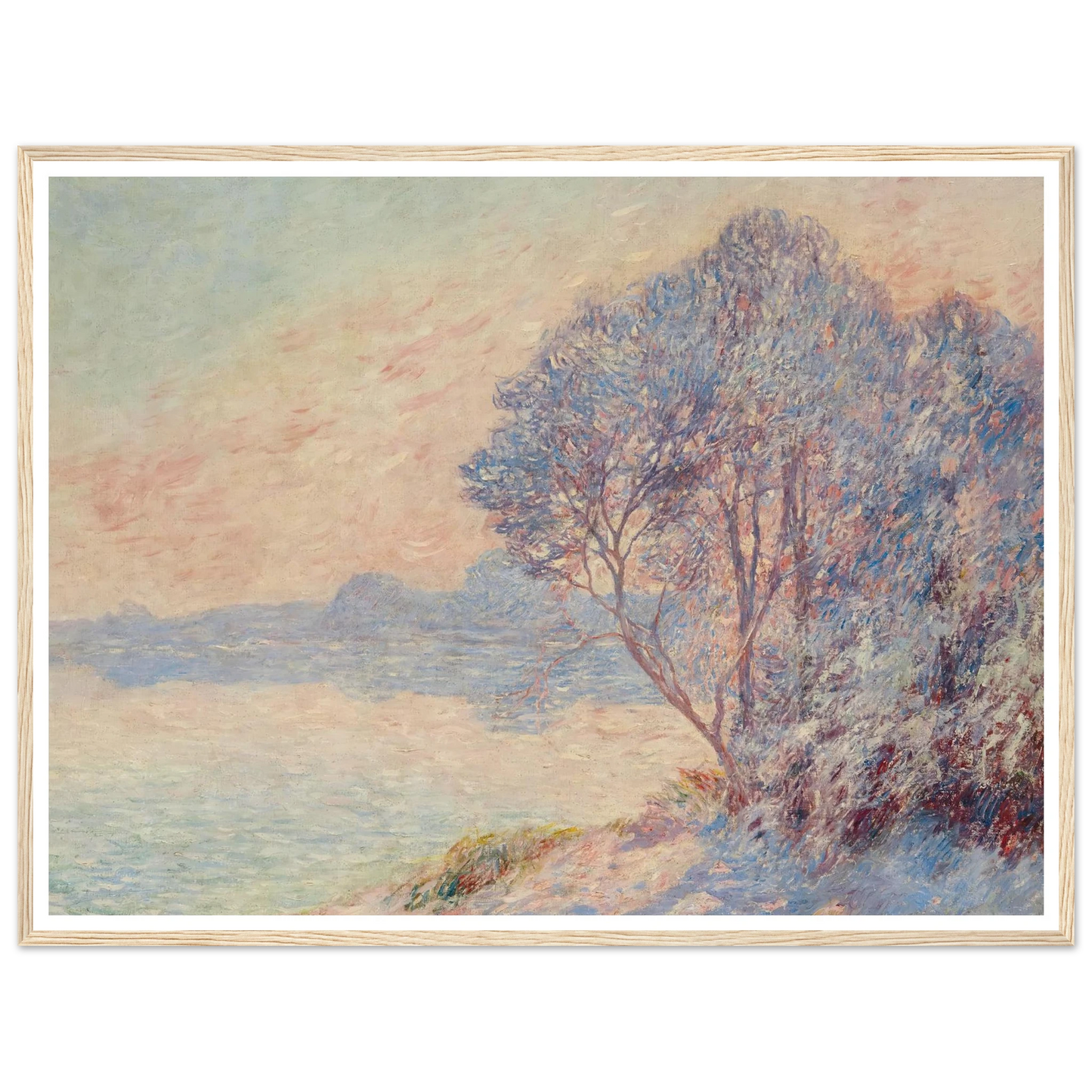 Landscape at the Water's Edge, 1900 Art Print | Ferdinand du Puigaudeau - Framed Poster - 30x40 cm / 12x16″ - Black frame