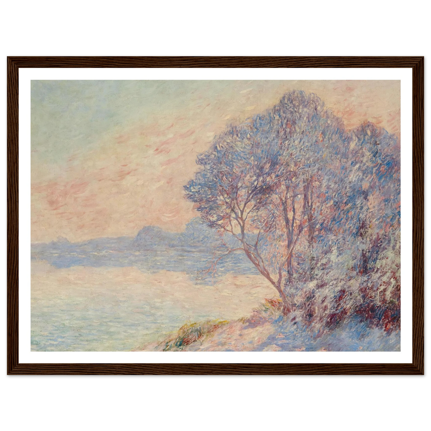 Landscape at the Water's Edge, 1900 Art Print | Ferdinand du Puigaudeau - Framed Poster - 30x40 cm / 12x16″ - Black frame