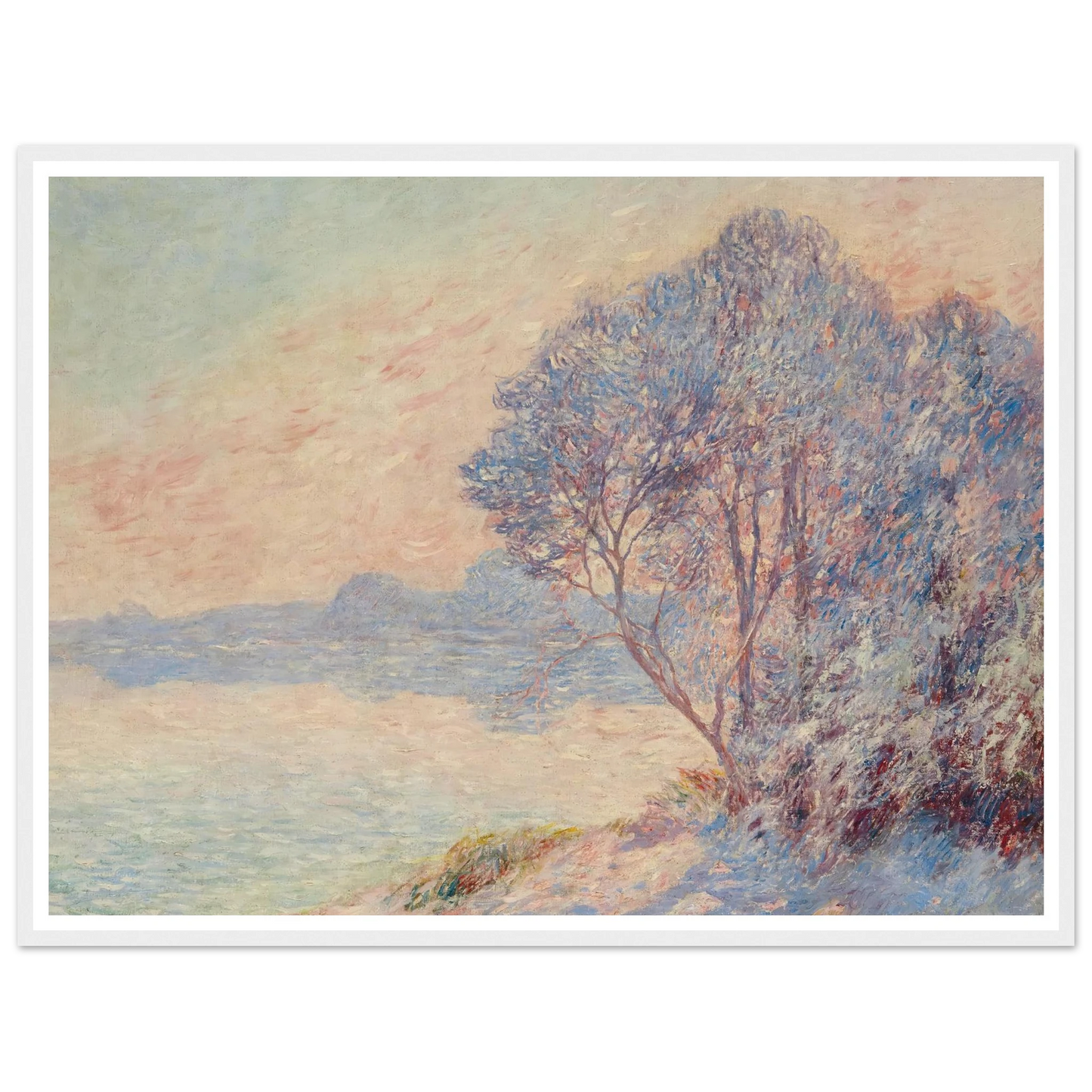 Landscape at the Water's Edge, 1900 Art Print | Ferdinand du Puigaudeau - Framed Poster - 30x40 cm / 12x16″ - Black frame