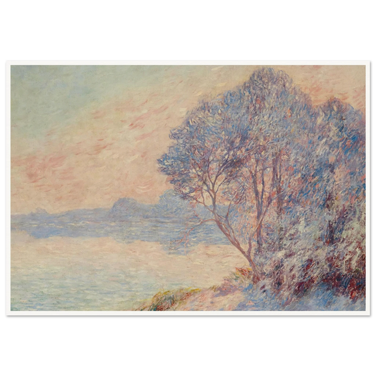 Landscape at the Water's Edge, 1900 Art Print | Ferdinand du Puigaudeau - Framed Poster - 30x40 cm / 12x16″ - Black frame