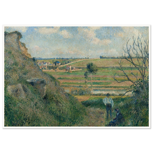 Landscape, Bazincourt (1881) Art Print | Camille Pissarro - Framed Poster - 30x40 cm / 12x16″ - Black frame