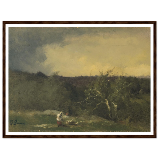Landscape (circa 1884-1886) Art Print | George Inness - Framed Poster - 30x40 cm / 12x16″ - Black frame