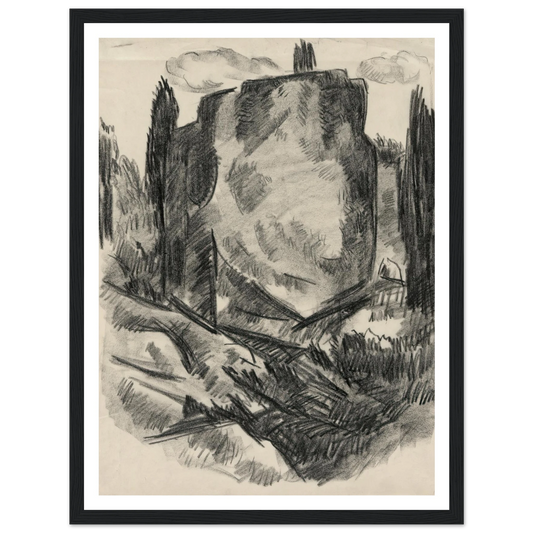 Landscape (early to mid-20th century) Art Print | Marsden Hartley - Framed Poster - 30x40 cm / 12x16″ - Black frame
