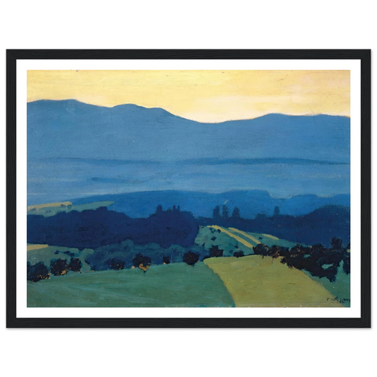 Landscape in the Jura Mountains near Romanel (1900) Art Print | Felix Vallotton - Framed Poster - 30x40 cm / 12x16″ - Black frame