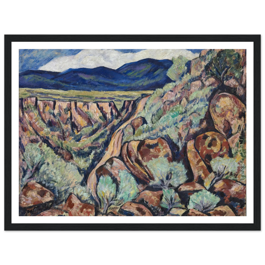 Landscape, New Mexico (1919 and 1920) Art Print | Marsden Hartley - Framed Poster - 30x40 cm / 12x16″ - Black frame