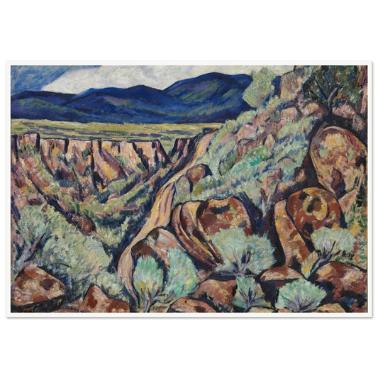 Landscape, New Mexico (1919 and 1920) Art Print | Marsden Hartley - Framed Poster - 30x40 cm / 12x16″ - Black frame