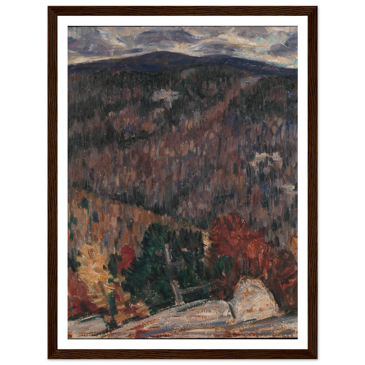 Landscape No. 25 (circa 1908–9) Art Print | Marsden Hartley - Framed Poster - 30x40 cm / 12x16″ - Black frame