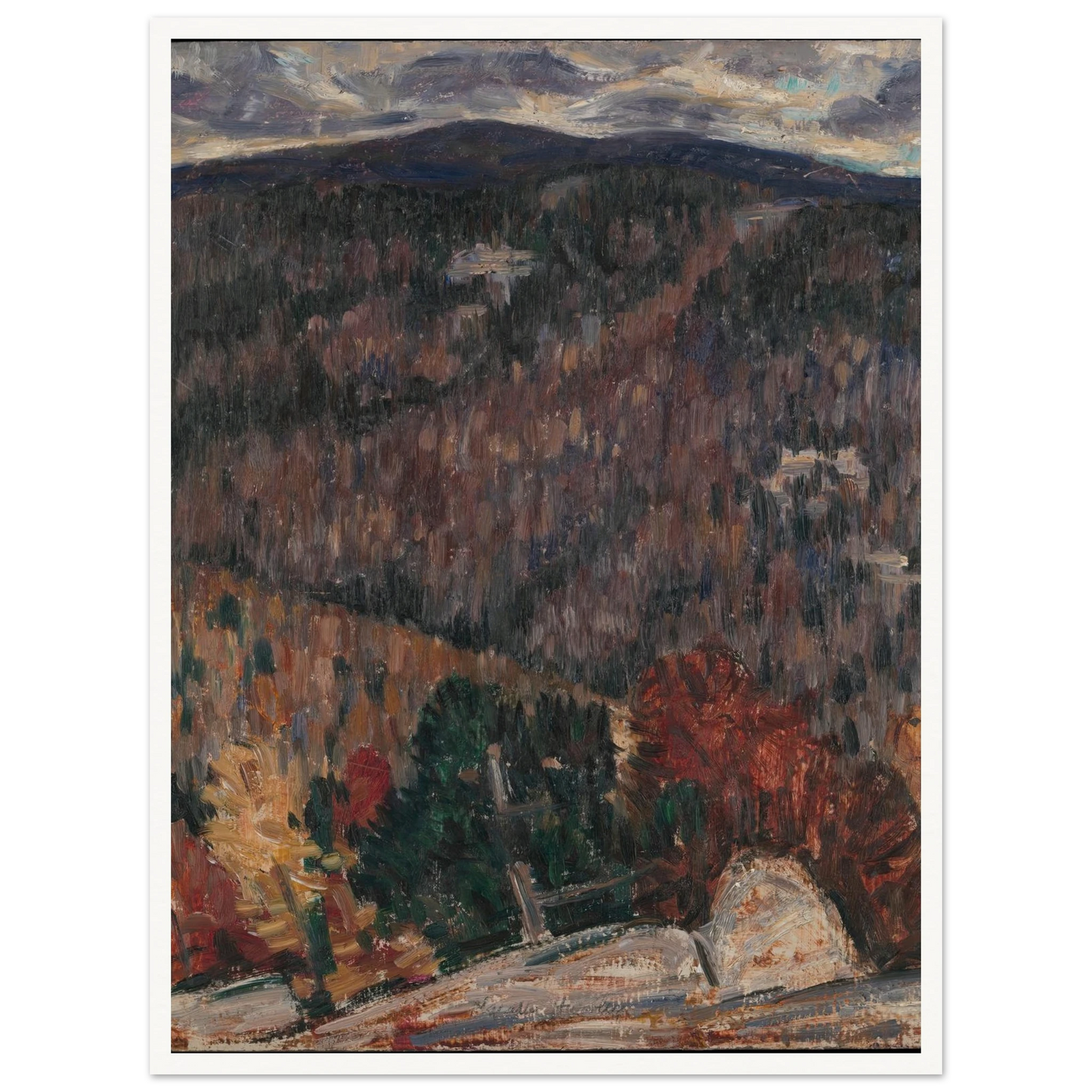 Landscape No. 25 (circa 1908–9) Art Print | Marsden Hartley - Framed Poster - 30x40 cm / 12x16″ - Black frame