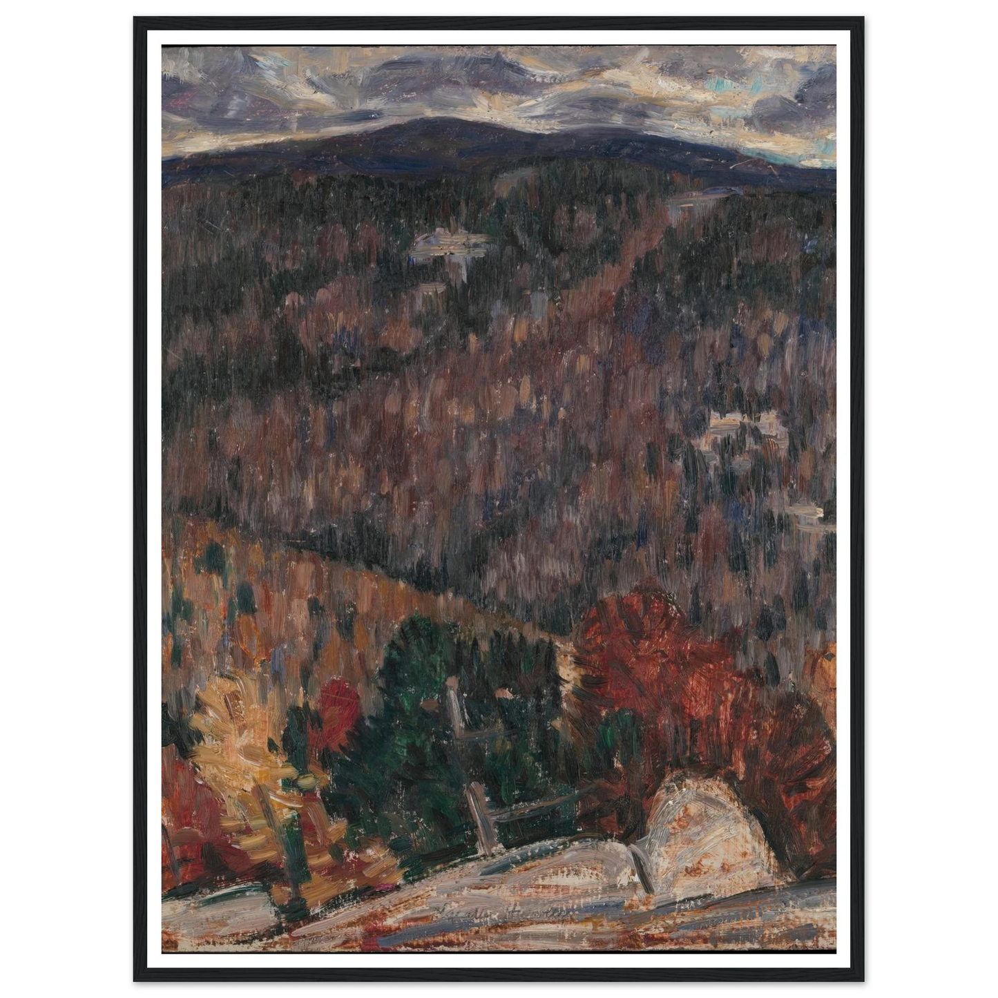 Landscape No. 25 (circa 1908–9) Art Print | Marsden Hartley - Framed Poster - 30x40 cm / 12x16″ - Black frame