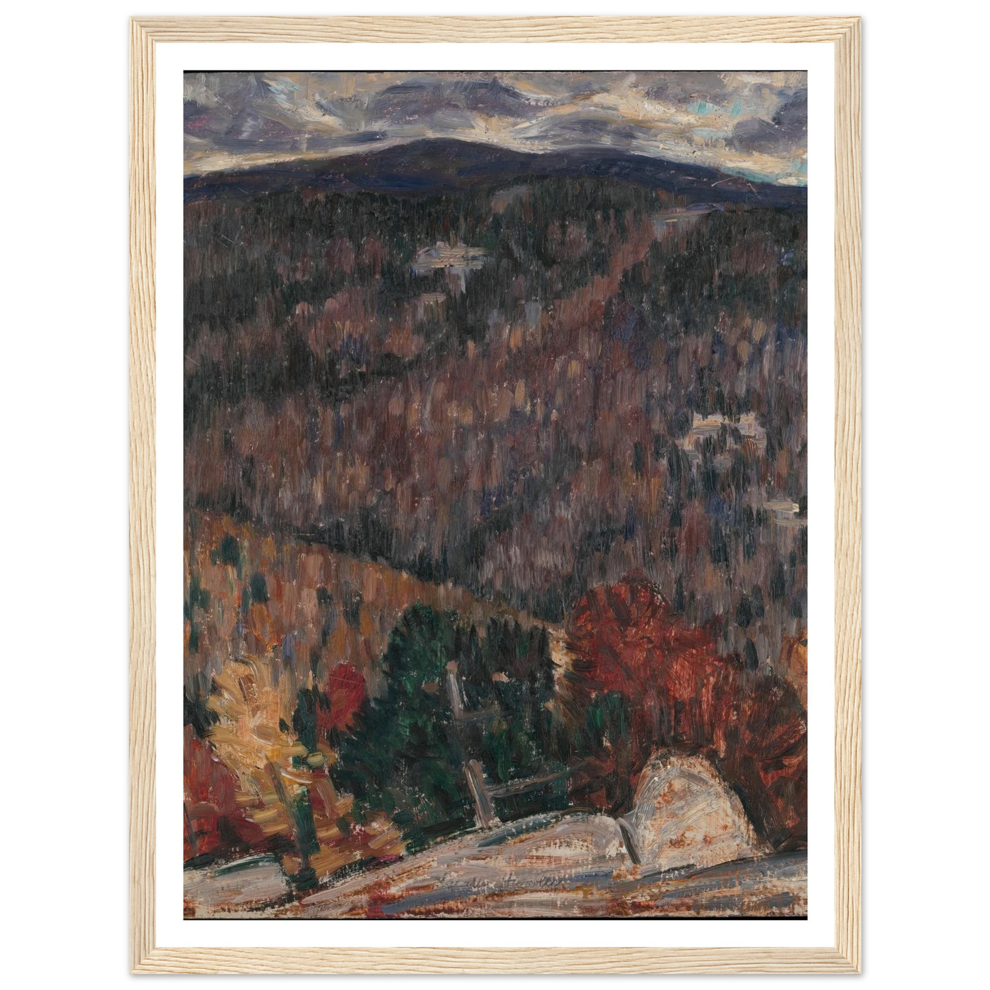 Landscape No. 25 (circa 1908–9) Art Print | Marsden Hartley - Framed Poster - 30x40 cm / 12x16″ - Black frame