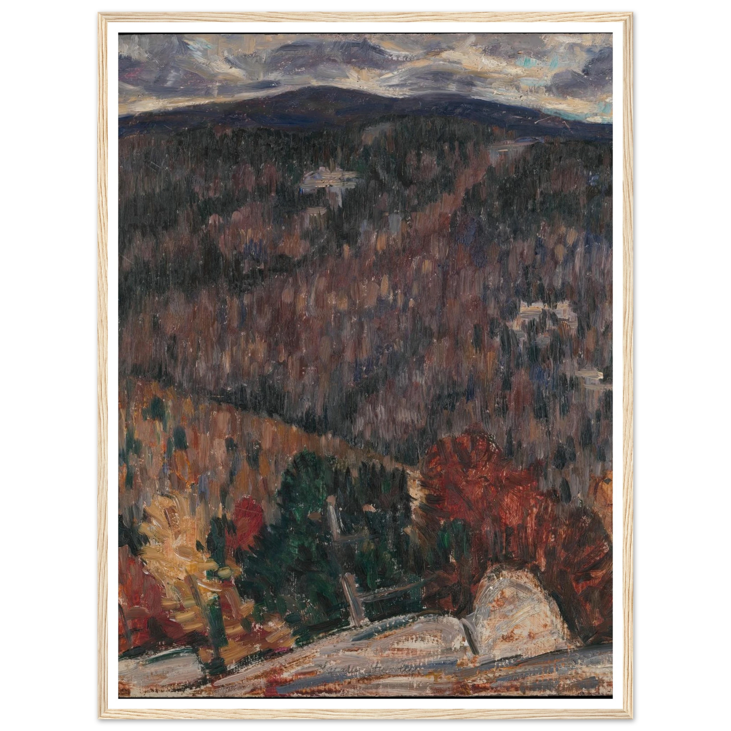 Landscape No. 25 (circa 1908–9) Art Print | Marsden Hartley - Framed Poster - 30x40 cm / 12x16″ - Black frame