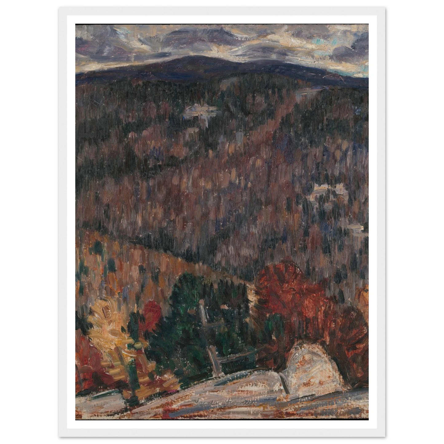 Landscape No. 25 (circa 1908–9) Art Print | Marsden Hartley - Framed Poster - 30x40 cm / 12x16″ - Black frame